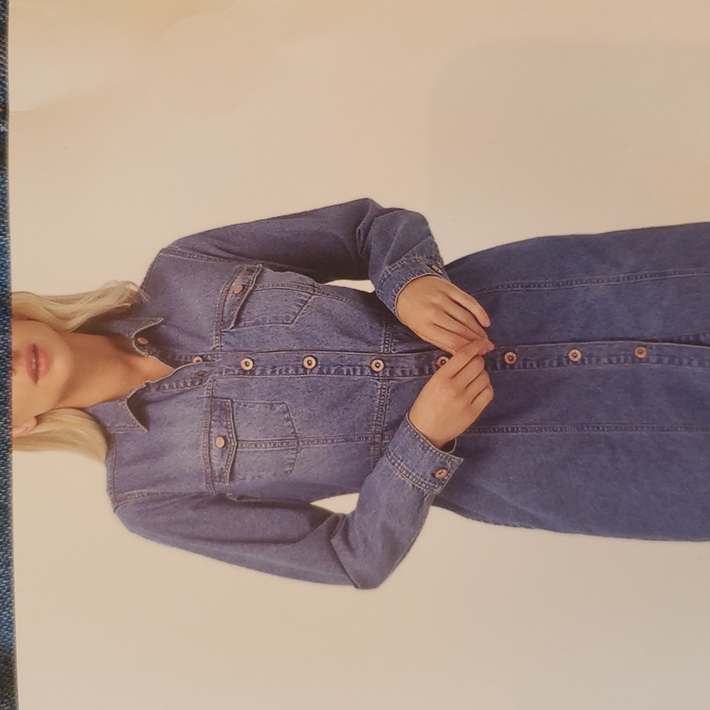 NWT Frye Light Blue Denim Shirt Dress Size Small - Picture 3 of 3